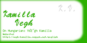 kamilla vegh business card